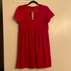 Brand New Boohoo Plus Sundress – Plunge Front, Cap Sleeves